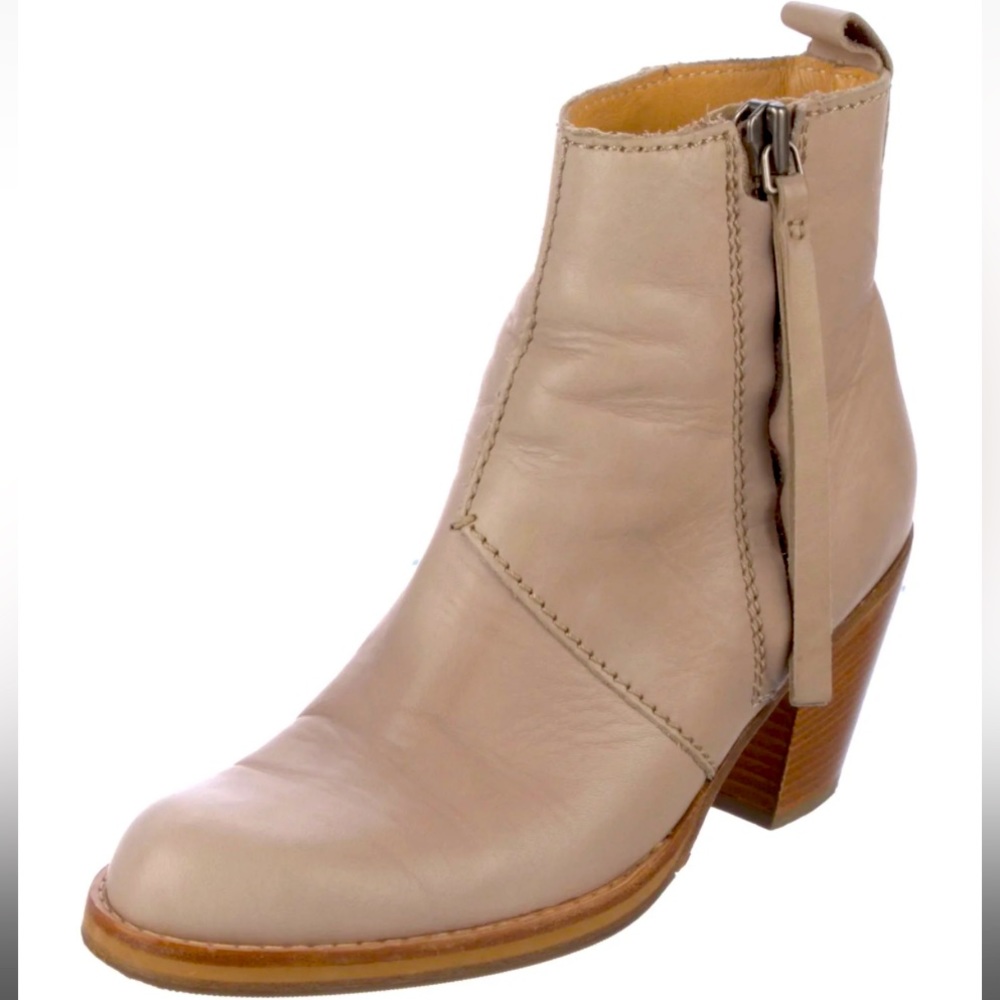 SOLD Acne Studios Pistol Leather Cowboy Ankle Boots size 37 - Picture 1 of 5